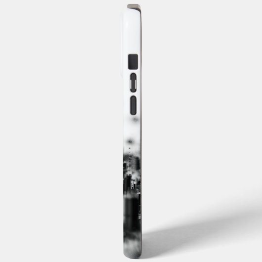 Coques Case-Mate iPhone Noir pointillisme monochromatique architecture urb (Verso / Gauche)