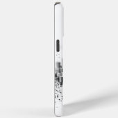 Coques Case-Mate iPhone Noir pointillisme monochromatique architecture urb (Verso / Droite)