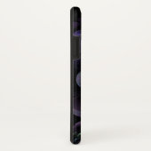 Coques Case-Mate iPhone Noir pourpre turquoise de lavande de monogramme (Dos/Droite)