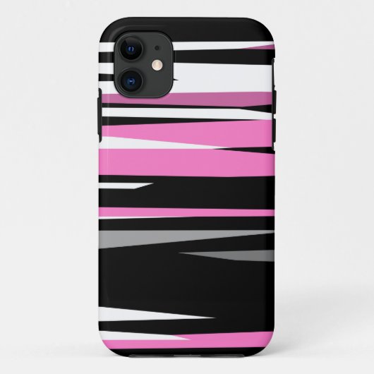Coques Case-Mate iPhone Noir rose et blanc (Dos)