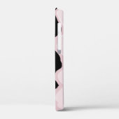 Coques Case-Mate iPhone noir rose et blanc abstrait (Verso / Gauche)
