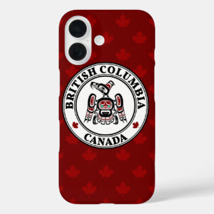 Coques iPhone 16 Noir rouge autochtone Kaigani Thunderbird