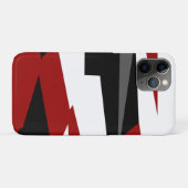 Coques Case-Mate iPhone Noir rouge gris et blanc (Dos (Horizontal))