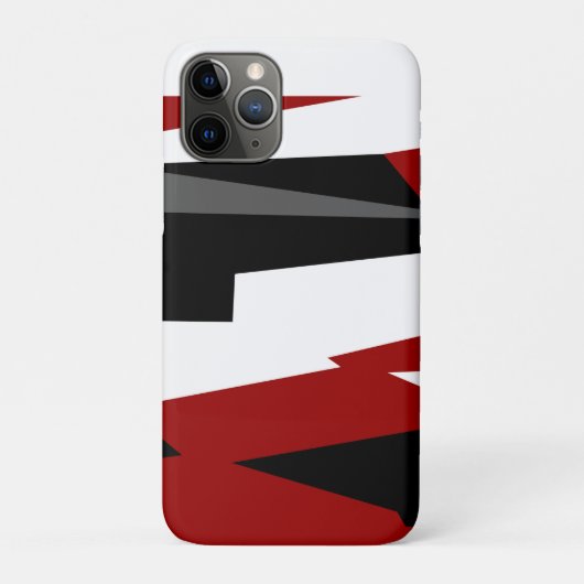 Coques Case-Mate iPhone Noir rouge gris et blanc (Dos)