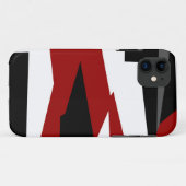 Coques Case-Mate iPhone Noir rouge gris et blanc (Dos (Horizontal))