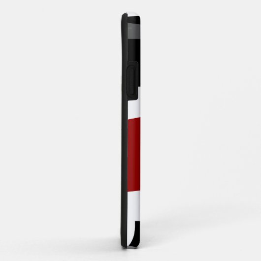 Coques Case-Mate iPhone Noir rouge gris et blanc (Dos/Droite)