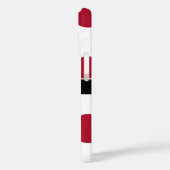 Coques Case-Mate iPhone Noir rouge Gros Polka Dot Monogramme (Verso / Gauche)