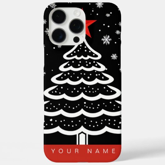 Coques Case-Mate iPhone Noir & Rouge Noël (Verso)