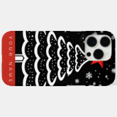Coques Case-Mate iPhone Noir & Rouge Noël (Verso (horizontal))