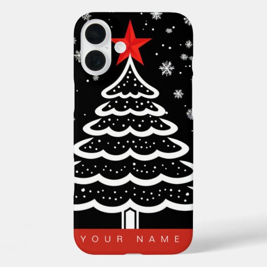 Coques Case-Mate iPhone Noir & Rouge Noël (Verso)