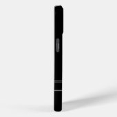 Coques Case-Mate iPhone Noir solide avec Monogramme (Verso / Droite)