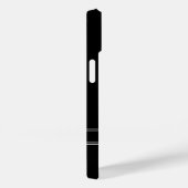 Coques Case-Mate iPhone Noir solide avec Monogramme blanc classique (Verso / Droite)