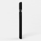 Coques Case-Mate iPhone Noir solide, monogramme personnalisé initial, votr (Dos/Droite)