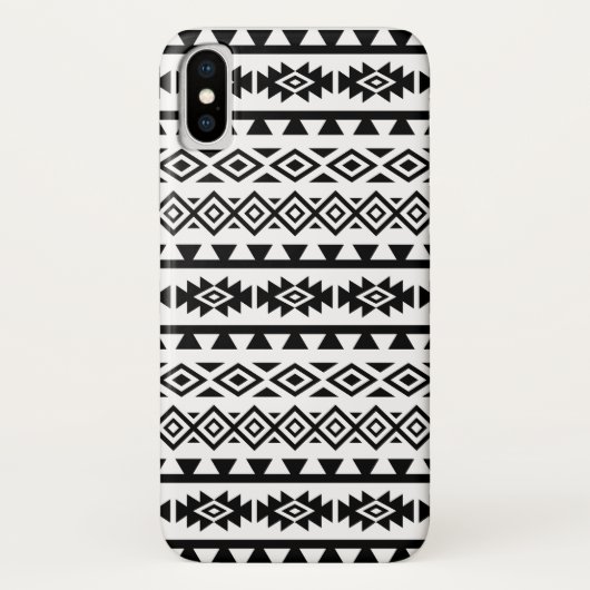 Coques Case-Mate iPhone Noir stylisé du motif II d'Aztèque grand sur le (Dos)