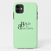 Coques Case-Mate iPhone Noir Stylish Monogrammes Lettres Design (Dos)