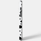 Coques Case-Mate iPhone Noir sur le Motif Polka blanc (Verso / Gauche)