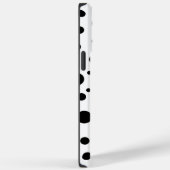 Coques Case-Mate iPhone Noir sur le Motif Polka blanc (Verso / Droite)