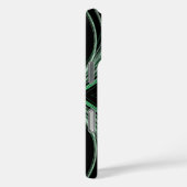 Coques Case-Mate iPhone Noir & Vert Ajustements fractals pour tous les ca (Verso / Droite)
