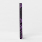 Coques Case-Mate iPhone Noir violet violet Plumes (Dos/Gauche)