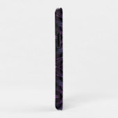 Coques Case-Mate iPhone Noir violet violet Plumes (Dos/Droite)