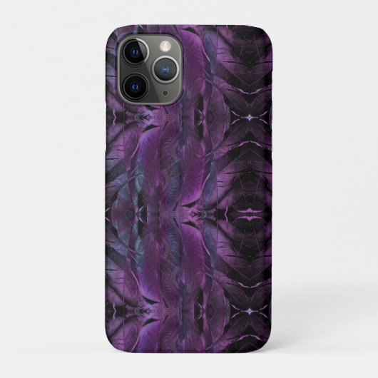 Coques Case-Mate iPhone Noir violet violet Plumes (Dos)