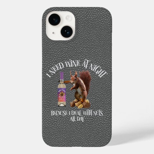 Coques Case-Mate iPhone Noix toute la journée - Drôle buveur de vin d'écur (Verso)