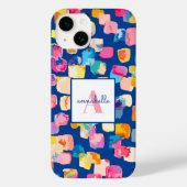 Coques Case-Mate iPhone Nom Abstrait clair monogramme (Verso)