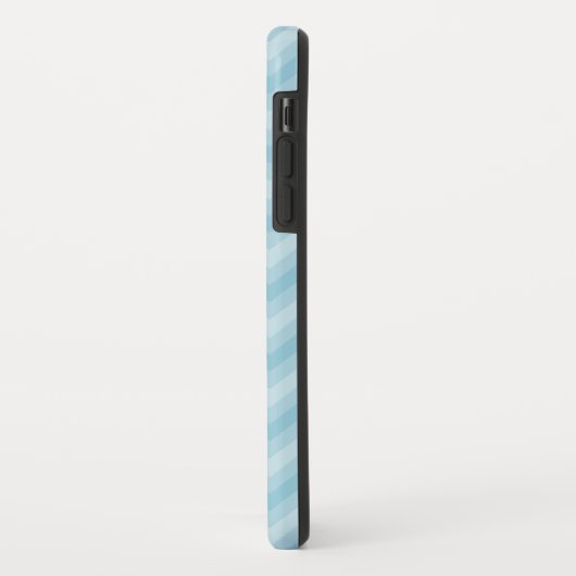 Coques Case-Mate iPhone Nom bleu à motif Zigzag initial (Dos/Gauche)