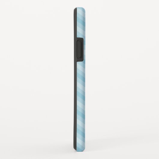 Coques Case-Mate iPhone Nom bleu à motif Zigzag initial (Dos/Droite)