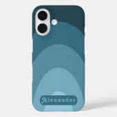 Coques Case-Mate iPhone Nom bleu Arche rétro (Verso)