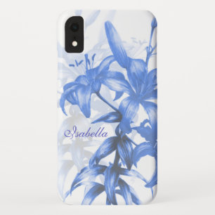 Etui iPhone Case-Mate Nom bleu fleur florale de lys orientaux