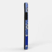 Coques Case-Mate iPhone Nom bleu parties scintillant argent ancres bateaux (Dos/Droite)