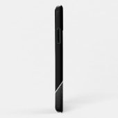 Coques Case-Mate iPhone Nom chic Monogram Black Silver Parties scintillant (Dos/Droite)