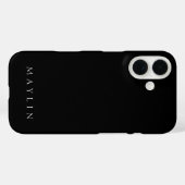 Coques Case-Mate iPhone Nom classique (ou mot) | Noir & Blanc (Verso (horizontal))