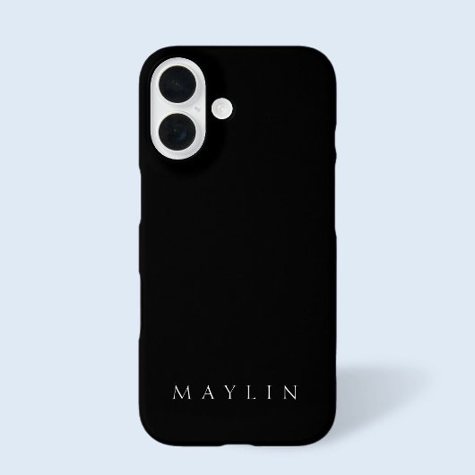 Coques Case-Mate iPhone Nom classique (ou mot) | Noir & Blanc