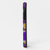 Coques Case-Mate iPhone Nom coeur or violet bachelorette de coeur (Dos/Gauche)