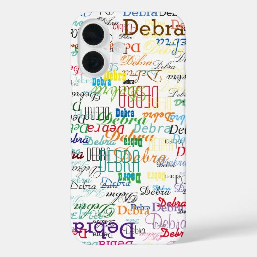 Coques Case-Mate iPhone nom coloré personnalisé (Verso)