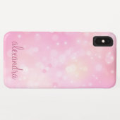 Coques Case-Mate iPhone Nom Confetti rose et violet (Dos (Horizontal))