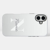 Coques Case-Mate iPhone Nom cursif ou autre texte avec monogramme | Dégrad (Verso (horizontal))