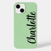 Coques Case-Mate iPhone Nom customisé Design Moderne Minimal Mint Vert (Verso)