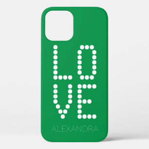 Case-Mate iPhone Case Nom customisé & Love Smart Police On Green