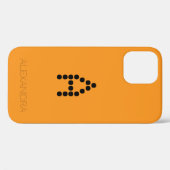 Coques Case-Mate iPhone Nom customisé & Police Smart Monogram sur Orange (Verso (horizontal))