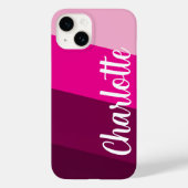 Coques Case-Mate iPhone Nom customisé Style moderne minimal couleur rose (Verso)