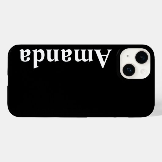 Coques Case-Mate iPhone Nom customisé Stylish Moderne Élégant Monogramme. (Verso (horizontal))