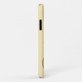 Coques Case-Mate iPhone Nom d'ajout de chat de dessin| Beige (Dos/Droite)