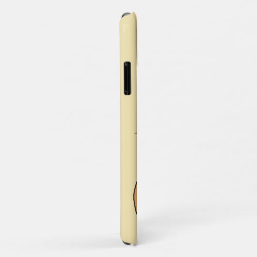 Coques Case-Mate iPhone Nom d'ajout de chat de dessin| Beige (Dos/Droite)