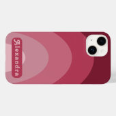 Coques Case-Mate iPhone Nom d'arche rétro simple rose (Verso (horizontal))