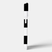 Coques Case-Mate iPhone Nom de bande moderne monogramme noir et blanc (Verso / Droite)