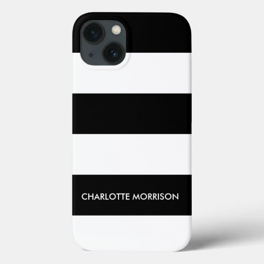 Coques Case-Mate iPhone Nom de bande moderne monogramme noir et blanc ipad (Verso)