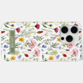 Coques Case-Mate iPhone Nom de belles fleurs sauvages botaniques (Verso (horizontal))